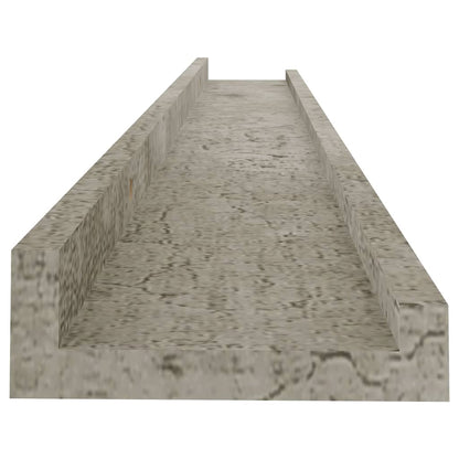 Wall Shelves 4 pcs Concrete Grey 80x9x3 cm