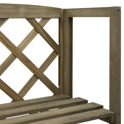 Trellis with Shelves Grey 55x30x140 cm Solid Fir Wood