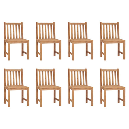 Garden Chairs 8 pcs Solid Teak Wood