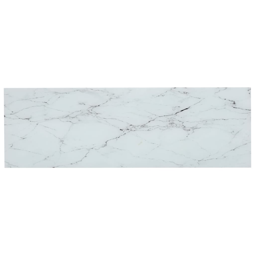 Shelf Transparent and White Marble 100x36x90 cm Tempered Glass