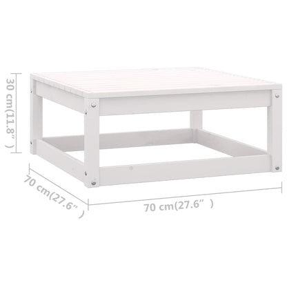 4 Piece Garden Lounge Set White Solid Wood Pine