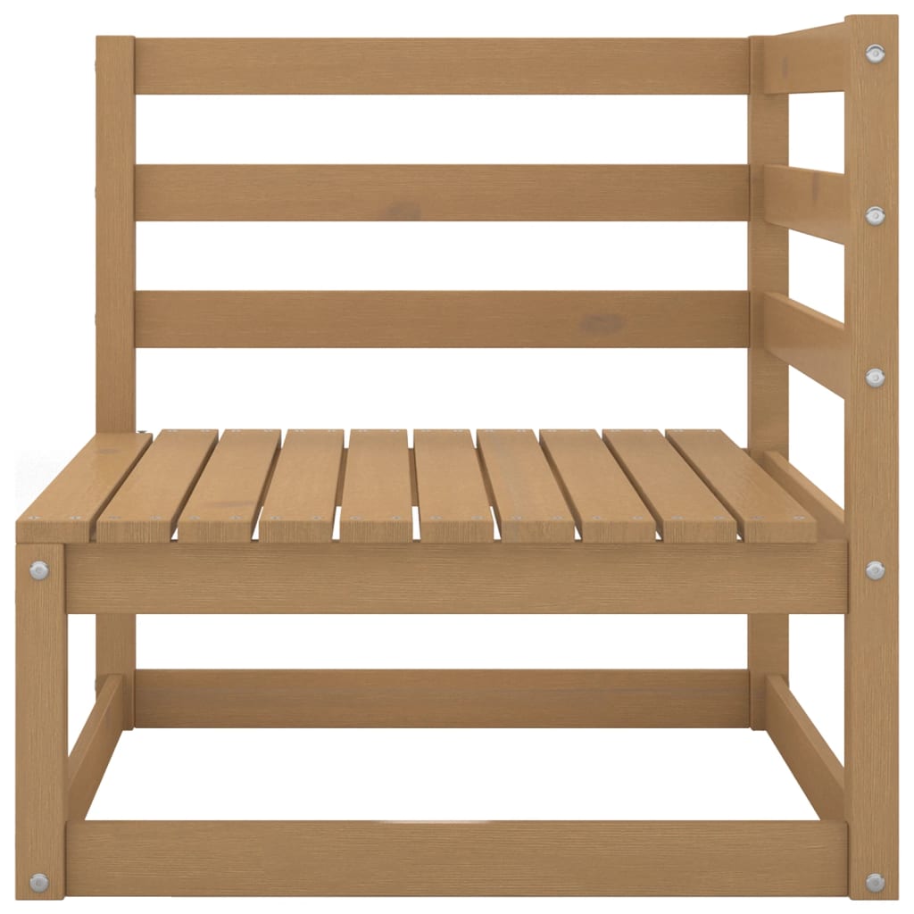 Garden 4-Seater Sofa Honey Brown Solid Pinewood