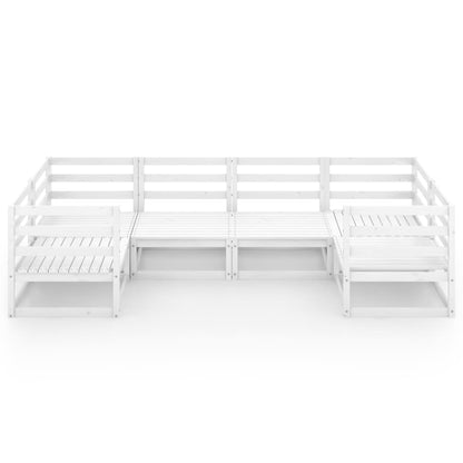 6 Piece Garden Lounge Set Solid Wood Pine
