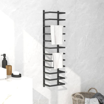 Towel Rack Black 24x12x96 cm Steel