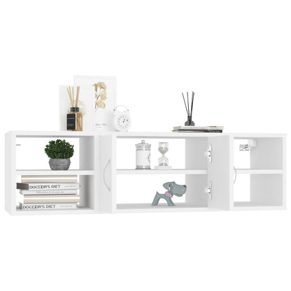 Wall Shelf White 102x30x29 cm Engineered Wood