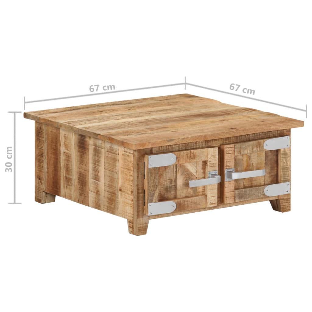 Coffee Table 67x67x30 cm Solid Mango Wood