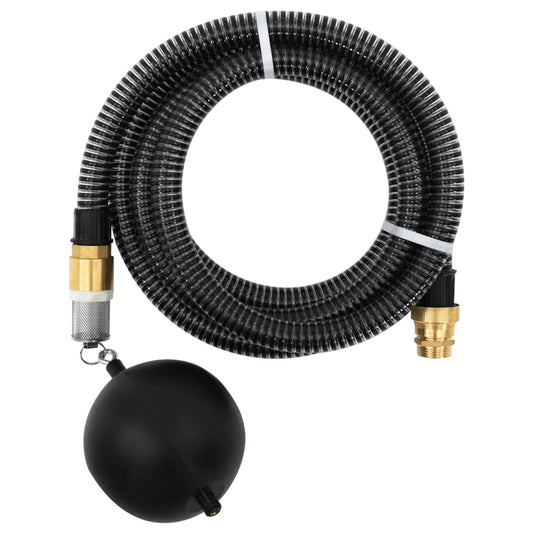 Suction Hose with Brass Connectors Black 1.1" 3 m PVC