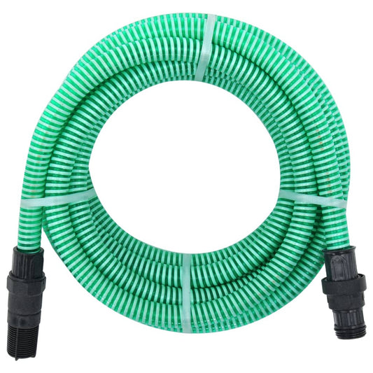 Suction Hose with PVC Connectors Green 1" 7 m PVC