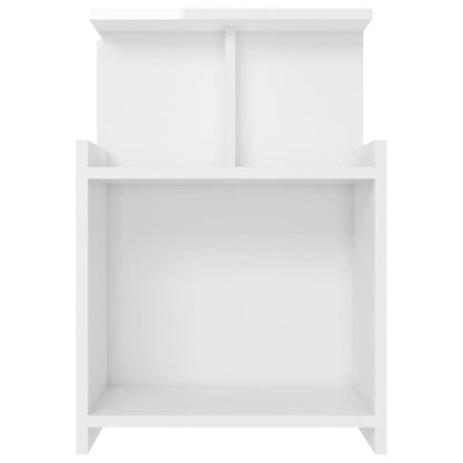 Bed Cabinets 2 pcs High Gloss White 40x35x60 cm Engineered Wood