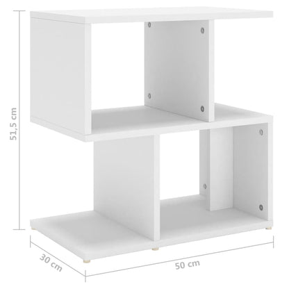 Bedside Cabinets 2 pcs White 50x30x51.5 cm Engineered Wood