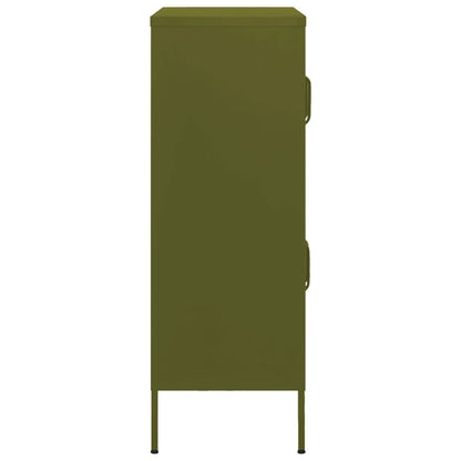 Storage Cabinet Olive Green 80x35x101.5 cm Steel
