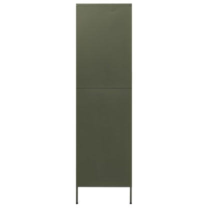Wardrobe Olive Green 90x50x180 cm Steel