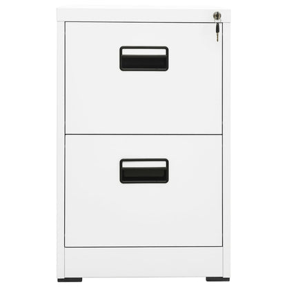 Filing Cabinet White 46x62x72.5 cm Steel