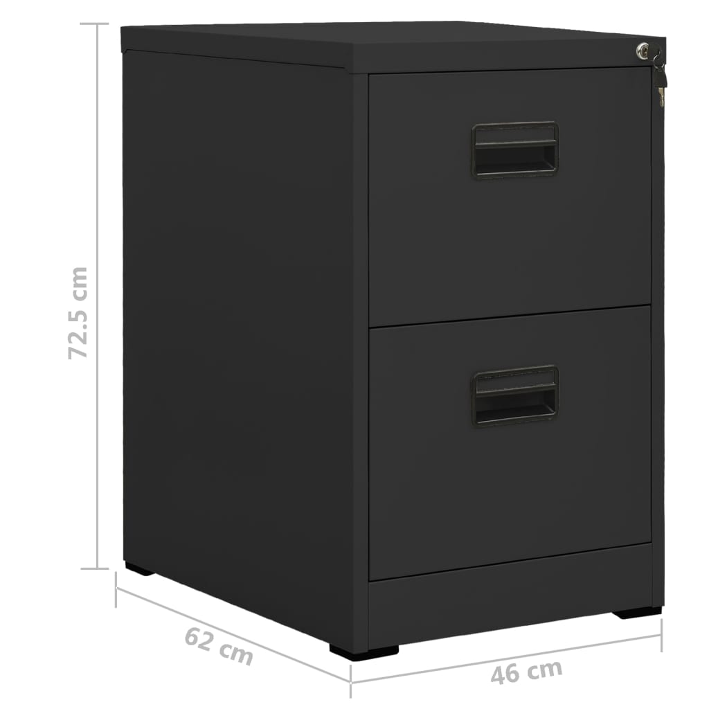 Filing Cabinet Anthracite 46x62x72.5 cm Steel