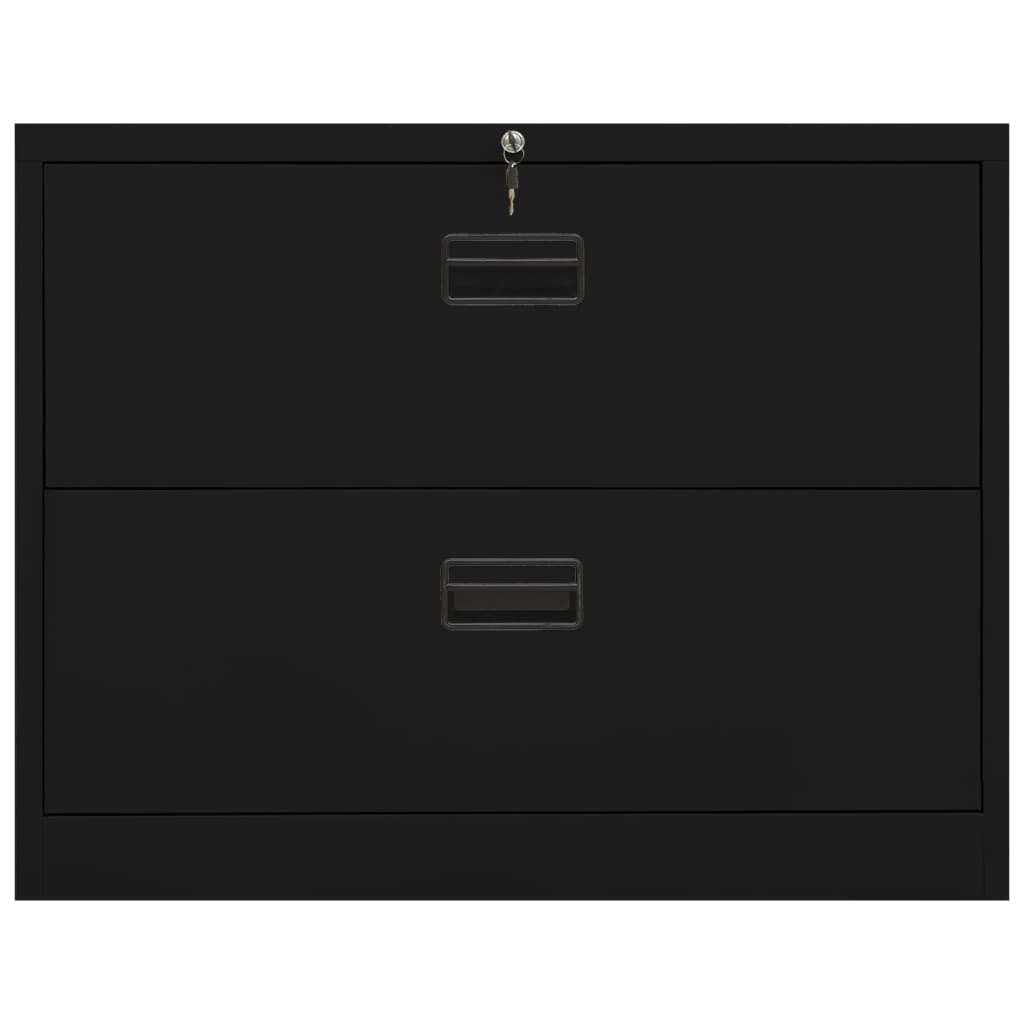 Filing Cabinet Black 90x46x72.5 cm Steel