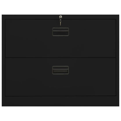 Filing Cabinet Black 90x46x72.5 cm Steel