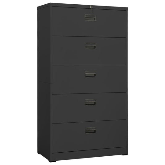 Filing Cabinet Anthracite 90x46x164 cm Steel