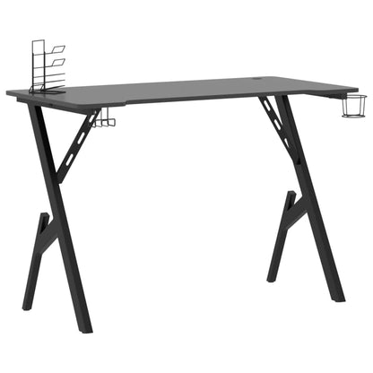 Gaming Desk with Y Shape Legs Black 110x60x75 cm