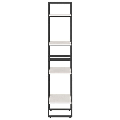 4-Tier Book Cabinet White 40x30x140 cm Solid Pine Wood