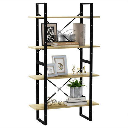 4-Tier Book Cabinet Sonoma Oak 80x30x140 cm Engineered Wood