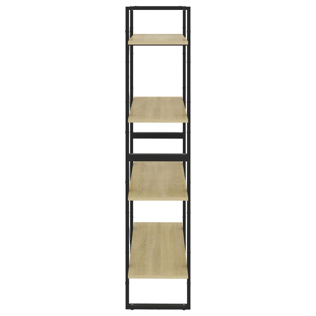 4-Tier Book Cabinet Sonoma Oak 80x30x140 cm Engineered Wood