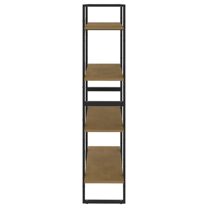 4-Tier Book Cabinet Brown 80x30x140 cm Solid Pine Wood