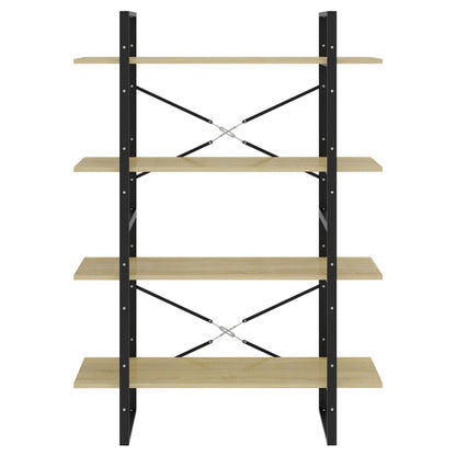 4-Tier Book Cabinet Sonoma Oak 100x30x140 cm Engineered Wood