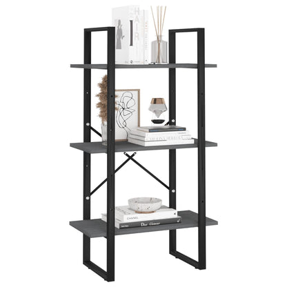 Storage Shelf Grey 60x30x105 cm Solid Pine Wood