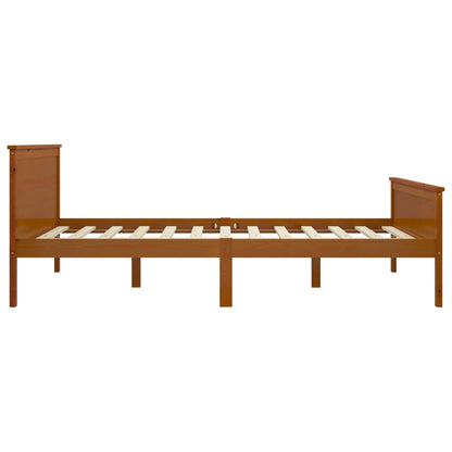 Bed Frame without Mattress Honey Brown Solid Wood Pine 160x200cm