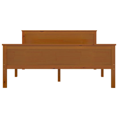 Bed Frame without Mattress Honey Brown Solid Wood Pine 160x200cm