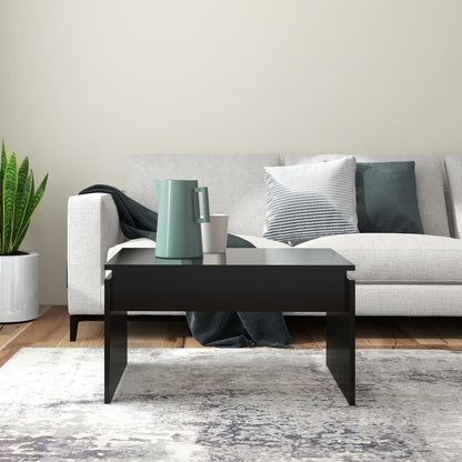 Coffee Table Black 68x50x38 cm Engineered Wood