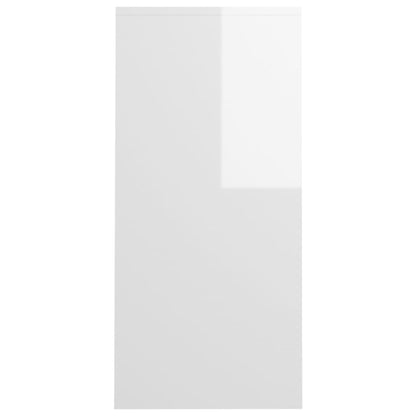 Notebook Desk High Gloss White 102.5x35x75 cm Engineered Wood