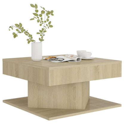 Coffee Table Sonoma Oak 57x57x30 cm Engineered Wood