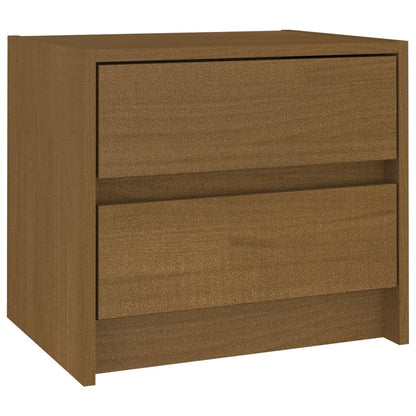 Bedside Cabinet Honey Brown 40x30.5x35.5 cm Solid Pine Wood