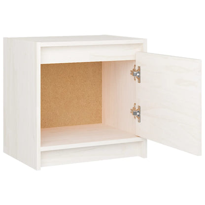 Bedside Cabinets 2 pcs White 40x30.5x40 cm Solid Pinewood