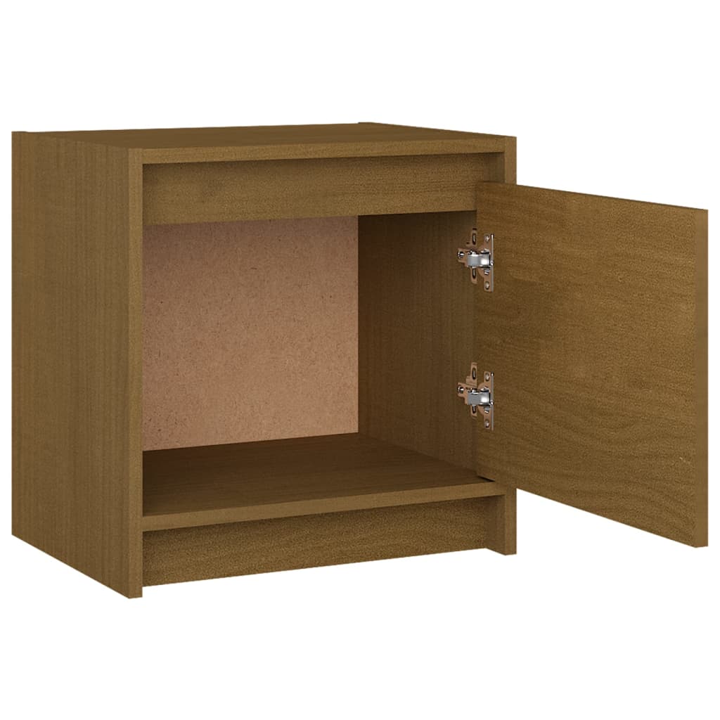 Bedside Cabinet Honey Brown 40x30.5x40 cm Solid Pinewood