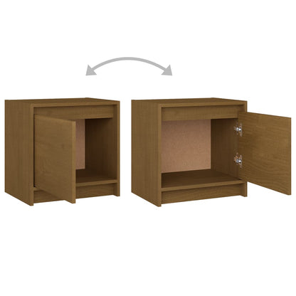 Bedside Cabinets 2 pcs Honey Brown 40x30.5x40 cm Solid Pinewood