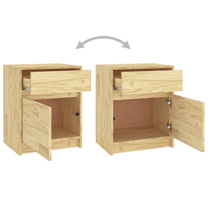 Bedside Cabinets 2 pcs 40x31x50 cm Solid Pinewood