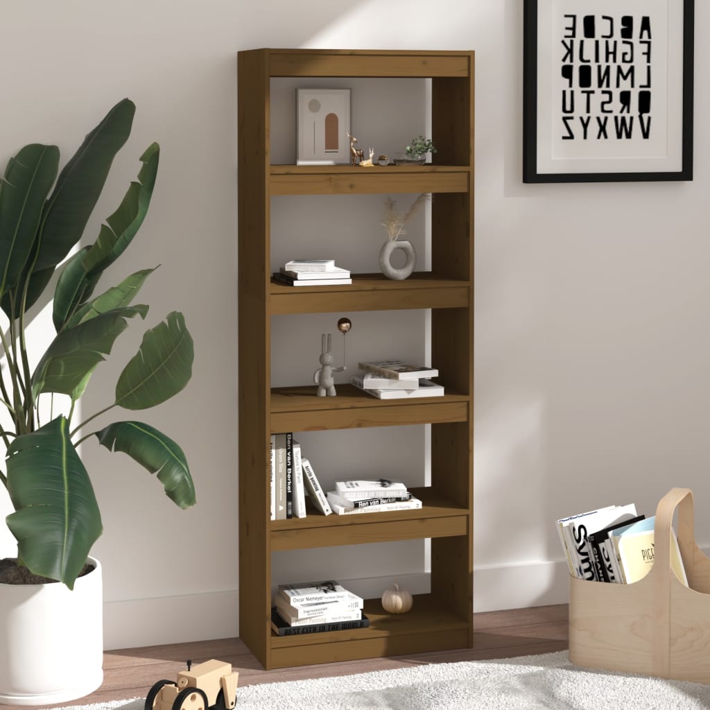 Book Cabinet/Room Divider Honey Brown 60x30x167.5 cm Wood Pine