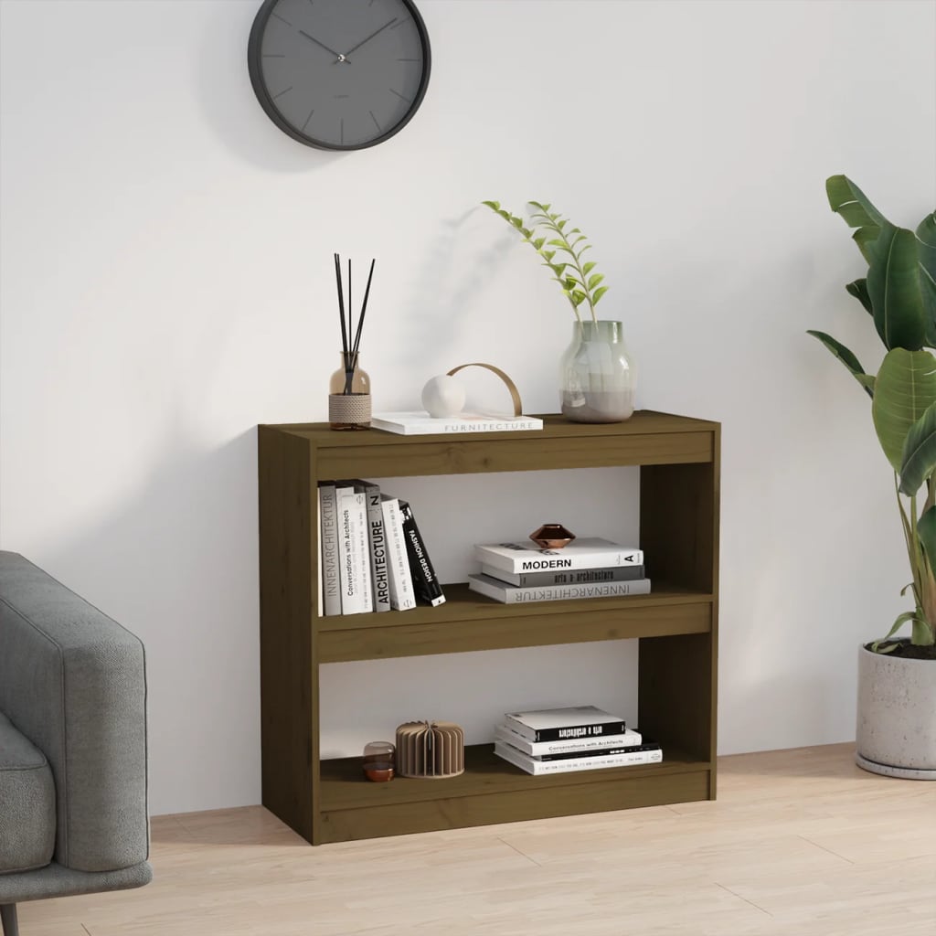 Book Cabinet/Room Divider Honey Brown 80x30x71.5 cm Wood Pine