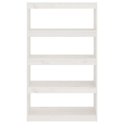 Book Cabinet/Room Divider White 80x30x135.5 cm Solid Wood Pine