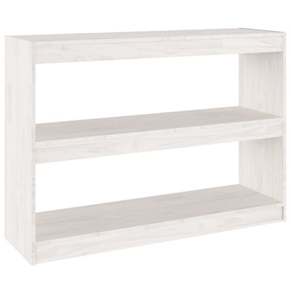 Book Cabinet Room Divider White 100x30x71.5 cm Pinewood