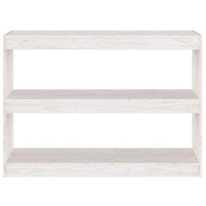 Book Cabinet Room Divider White 100x30x71.5 cm Pinewood