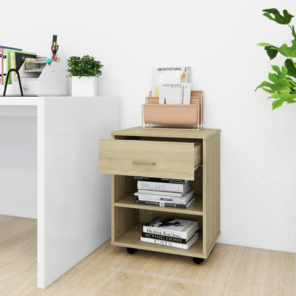 Rolling Cabinet Sonoma Oak 46x36x59 cm Engineered Wood