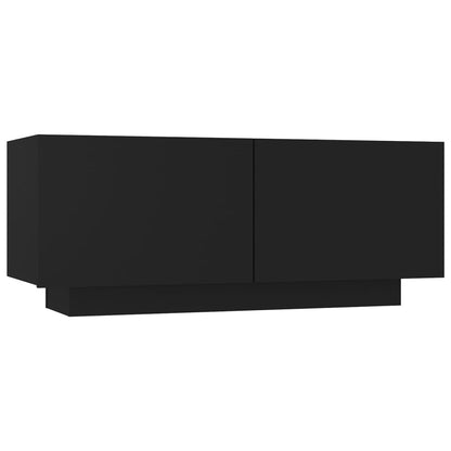 Bedside Cabinet Black 100x35x40 cm Engineered Wood