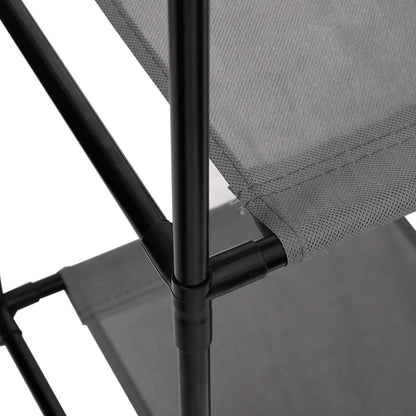 Storage Cabinet with 3 Fabric Drawers Grey 34x34x101 cm Steel