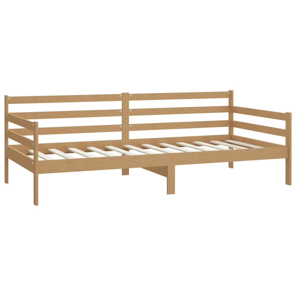Day Bed Honey Brown Solid Pinewood 90x200 cm