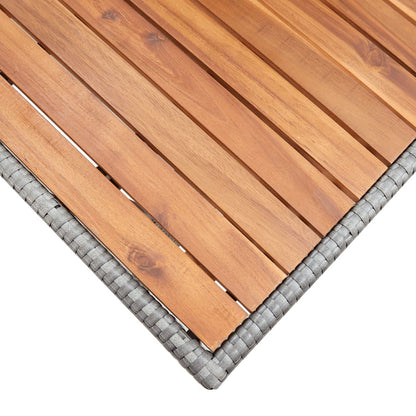 Garden Table Grey 120x70x66 cm Solid Acacia Wood