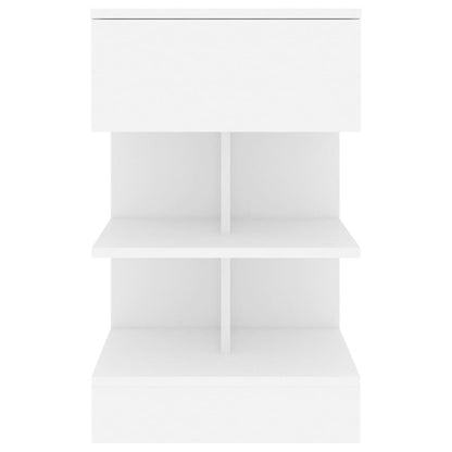 Bedside Cabinet White 40x35x65 cm Engineered Wood