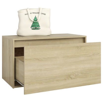 Hall Bench 80x40x45 cm Sonoma Oak Engineered Wood